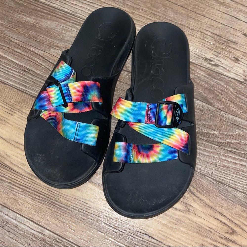 Chaco Sandals with Multicolor Tie-Dye Straps